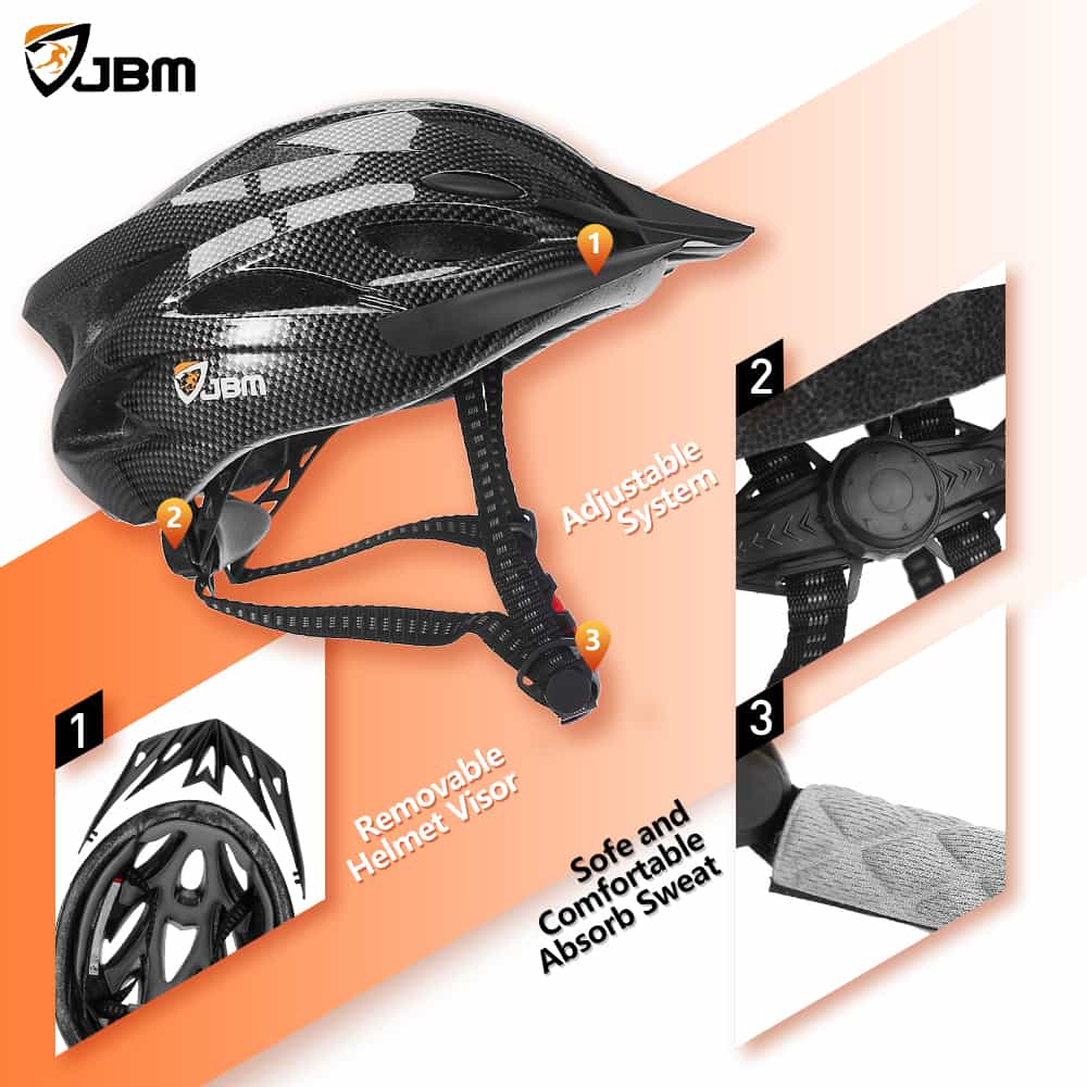 JBM Skateboard Bike Helmet - Leger, Reglable & Maroc