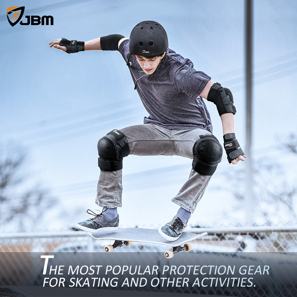 Buy JBM Adult Child Knee Pads Elbow Pads Wrist Guards 3 In 1 Protective Gear Black Online from JBM Gear