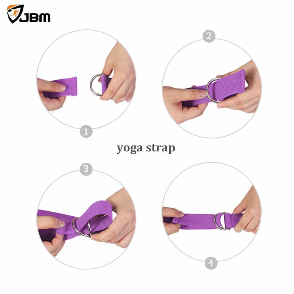 Buy Jbm Yoga Block Plus Strap With Metal D Ring Purple Online From
