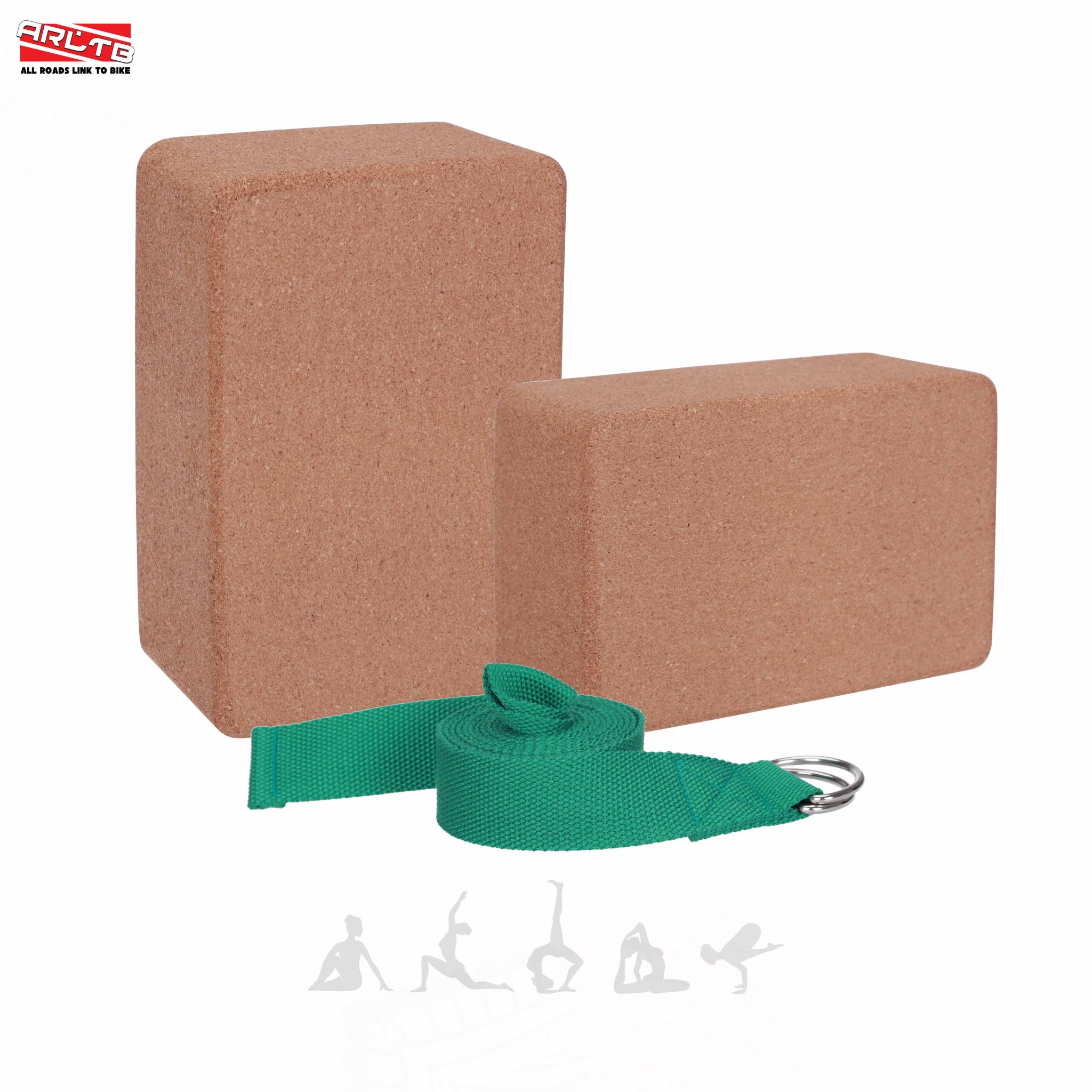 Buy Arltb Yoga Blocks Bricks and Strap Set (2 pack) with Metal D