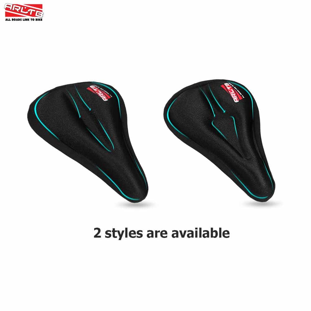 1-Bike Cycying 3D Gel Saddle Seat Cover Bicycle Silicone Soft Pad Padded Cushion