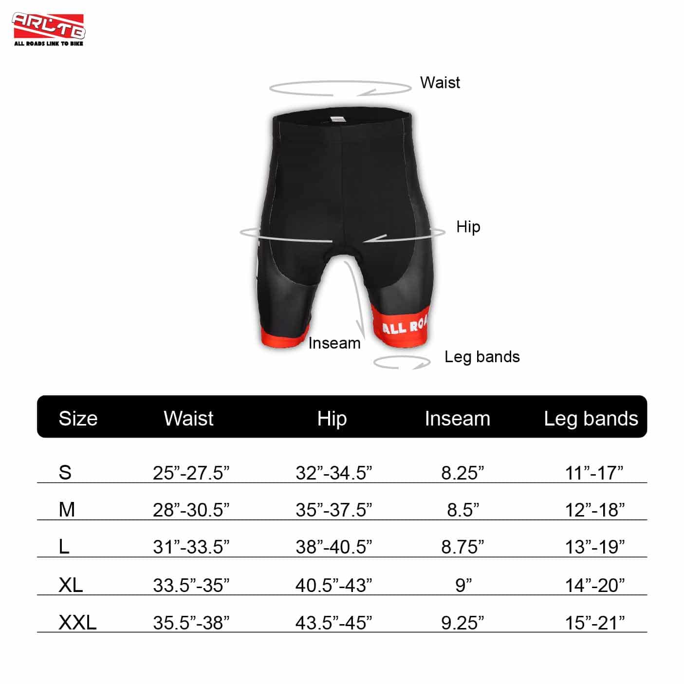 Buy Arltb Bike Shorts 5 Sizes Men & Women Gel Padded Cycling Compression Online from JBM Gear