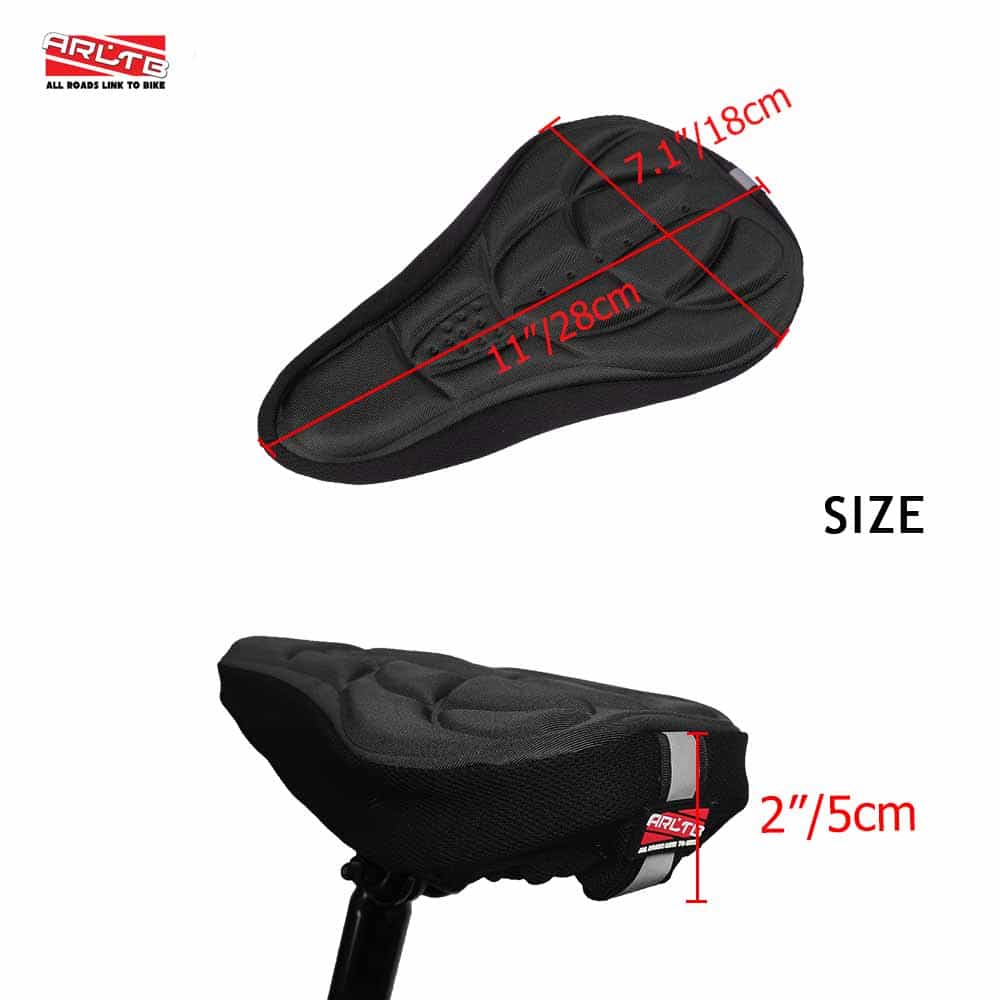 Bicycle Seat Saddle Cover Cycling Bike Silicone Pad Gel Cushion Adjustable US