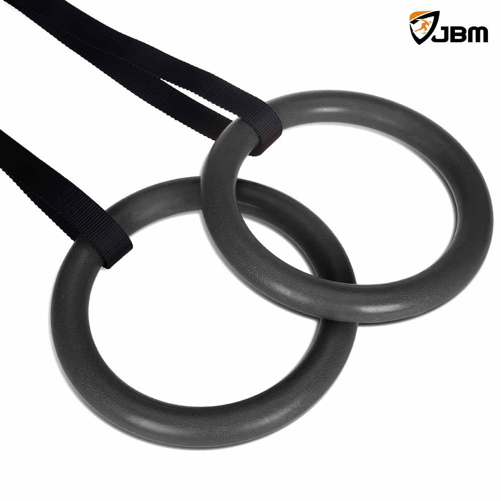 Jaimenalin Foldable Resin Gymnastic Rings Gym Fitness Rings with Straps Buckles Strength Training Fully Adjustable Straps